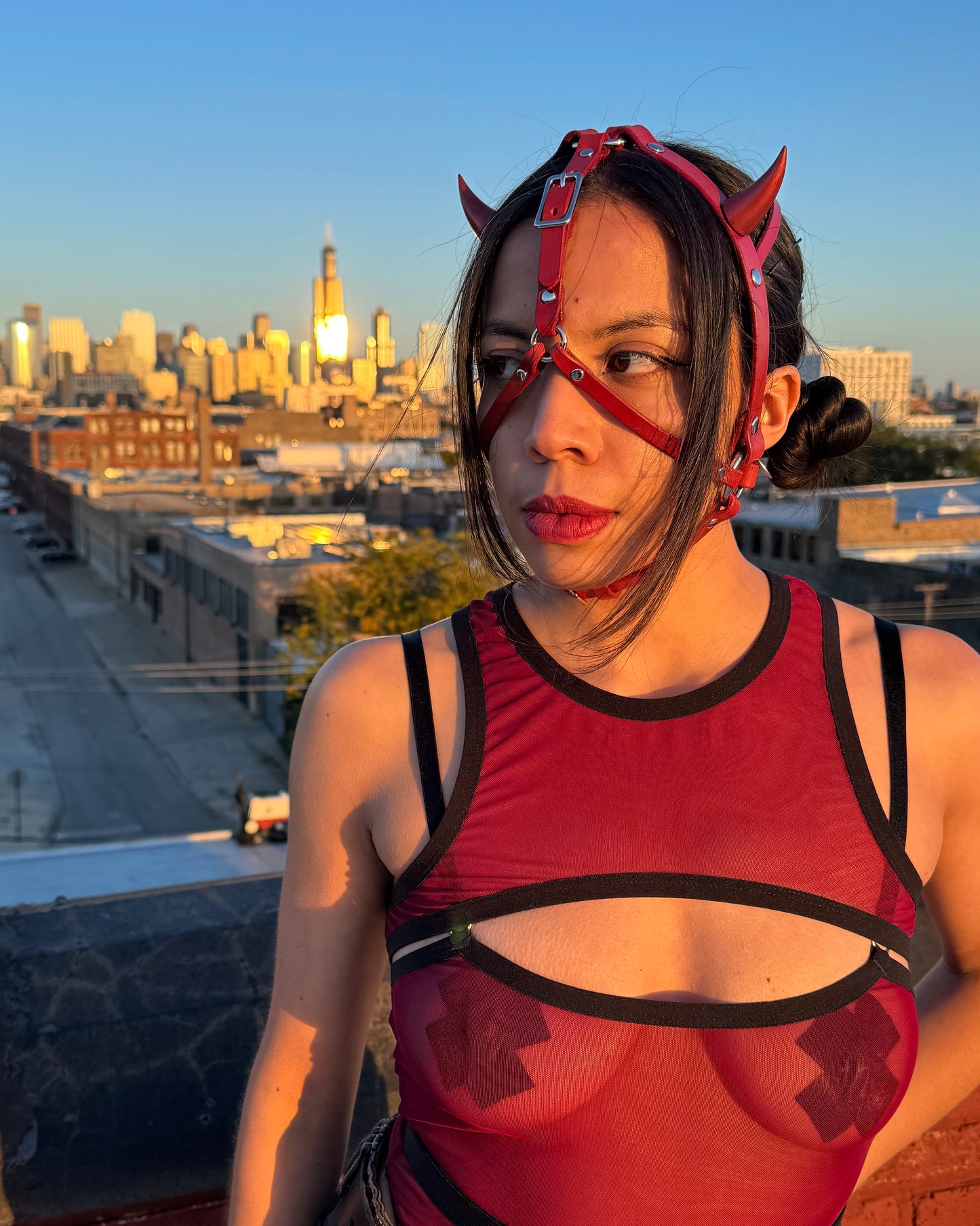 Devil Horn Face Harness