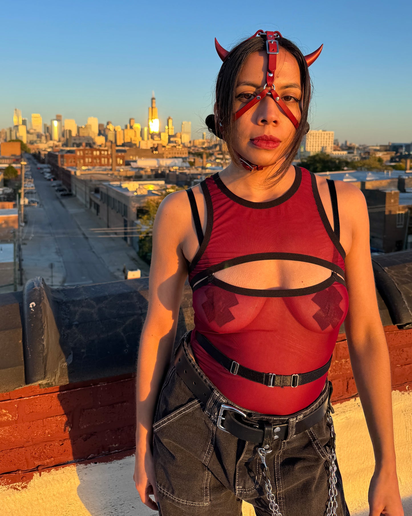 Devil Horn Face Harness