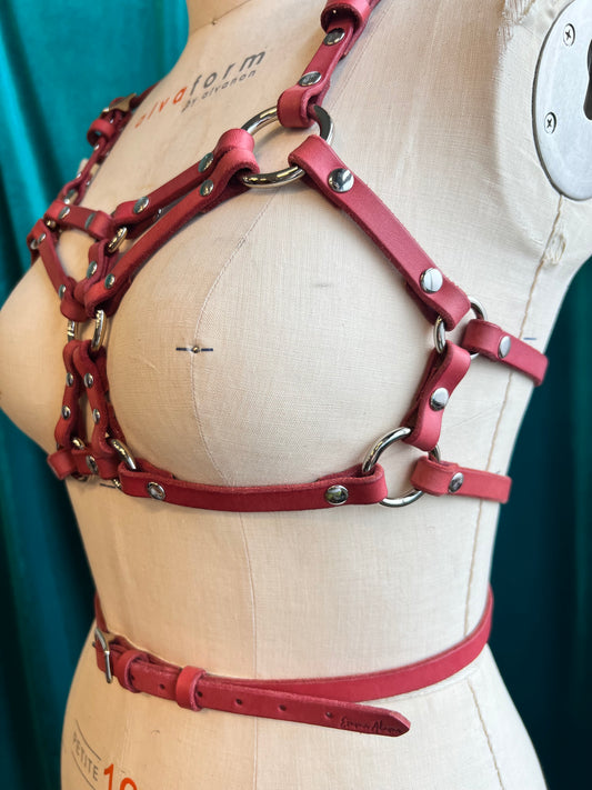 Rose Pink Racquelle Chest Harness Sample Small