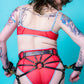 Jolene Leather Strap On Harness with Garters